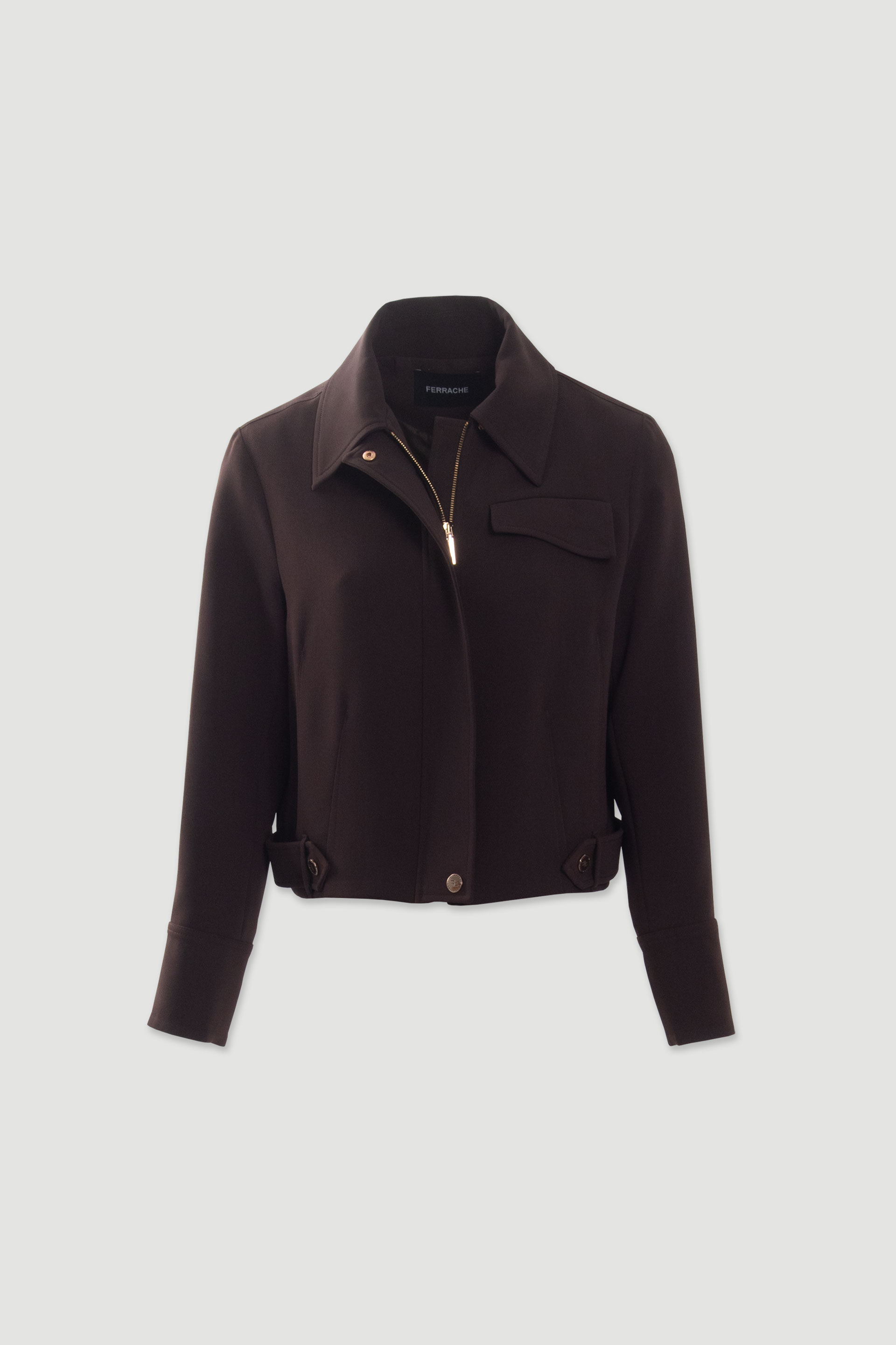 Chaqueta corta estructurada con cremallera