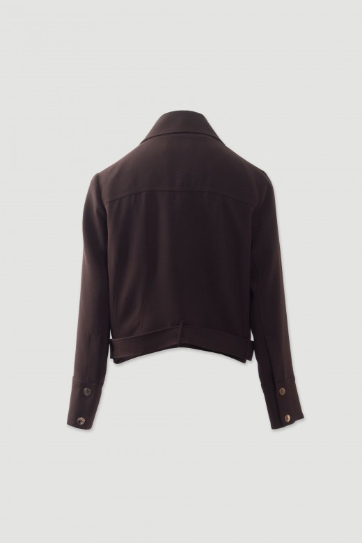Chaqueta corta estructurada con cremallera Chaqueta corta estructurada con cremallera