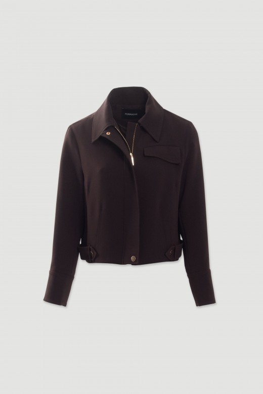 Chaqueta corta estructurada con cremallera Chaqueta corta estructurada con cremallera