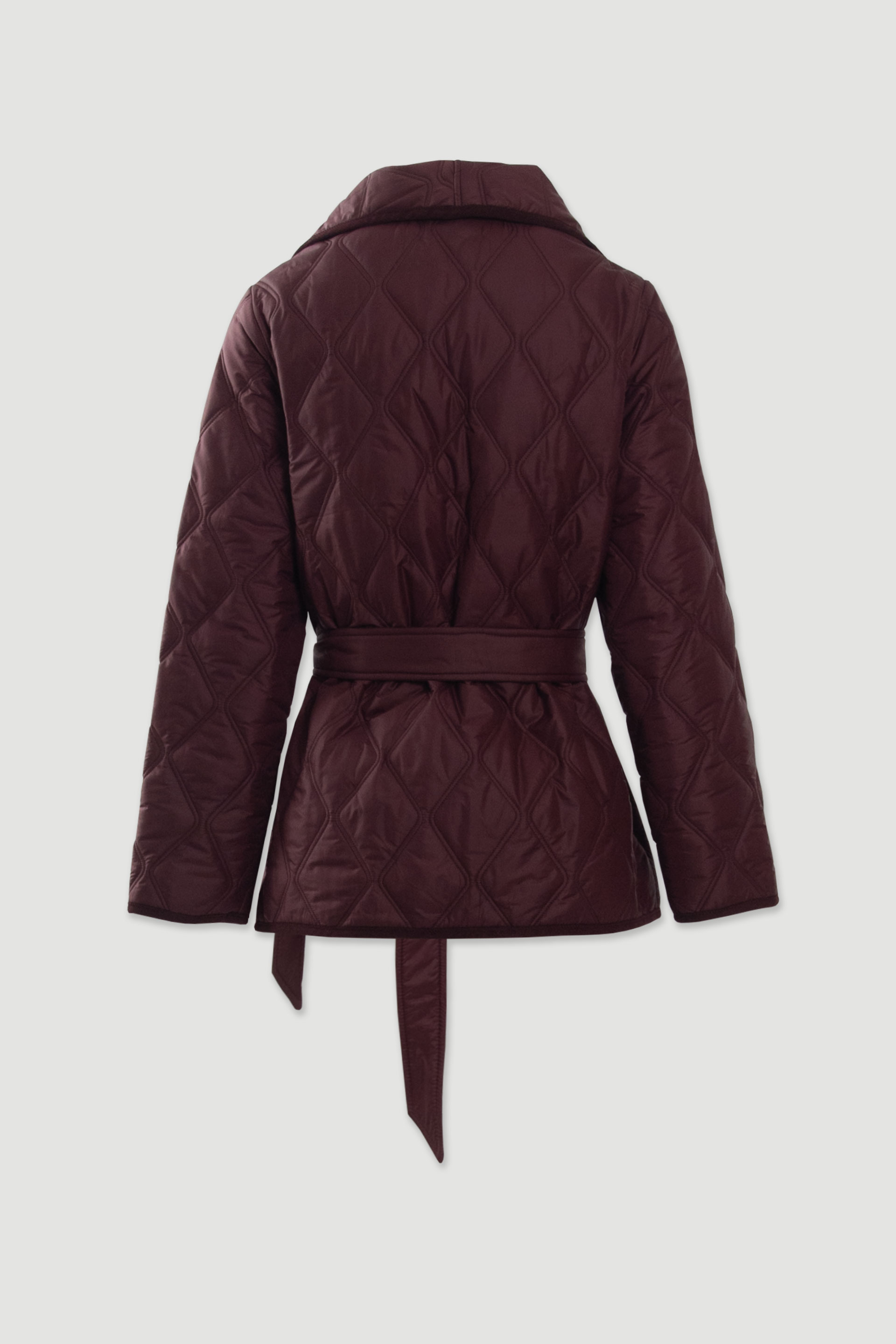 Parka acolchoada com cinto