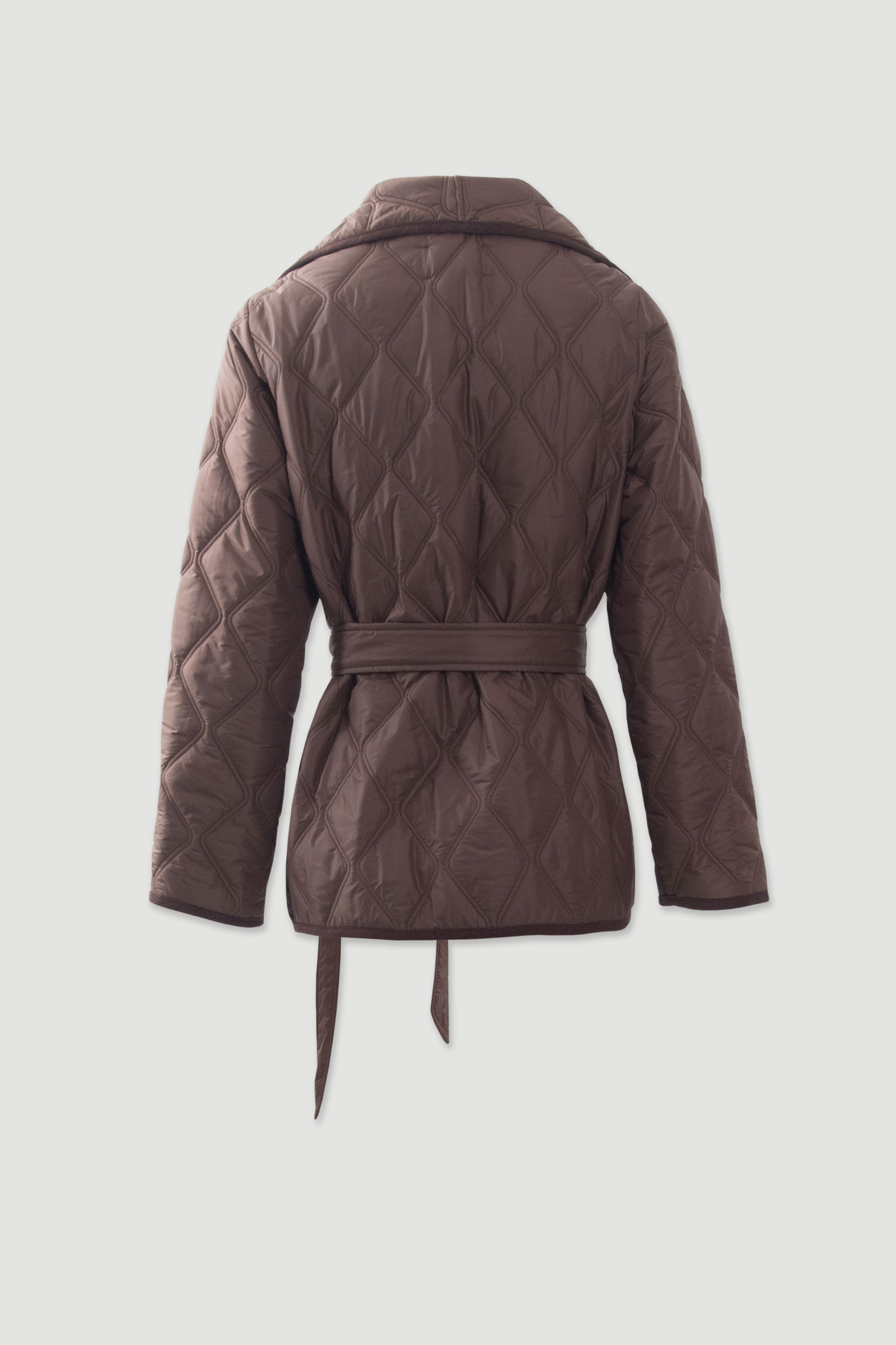 Parka acolchoada com cinto