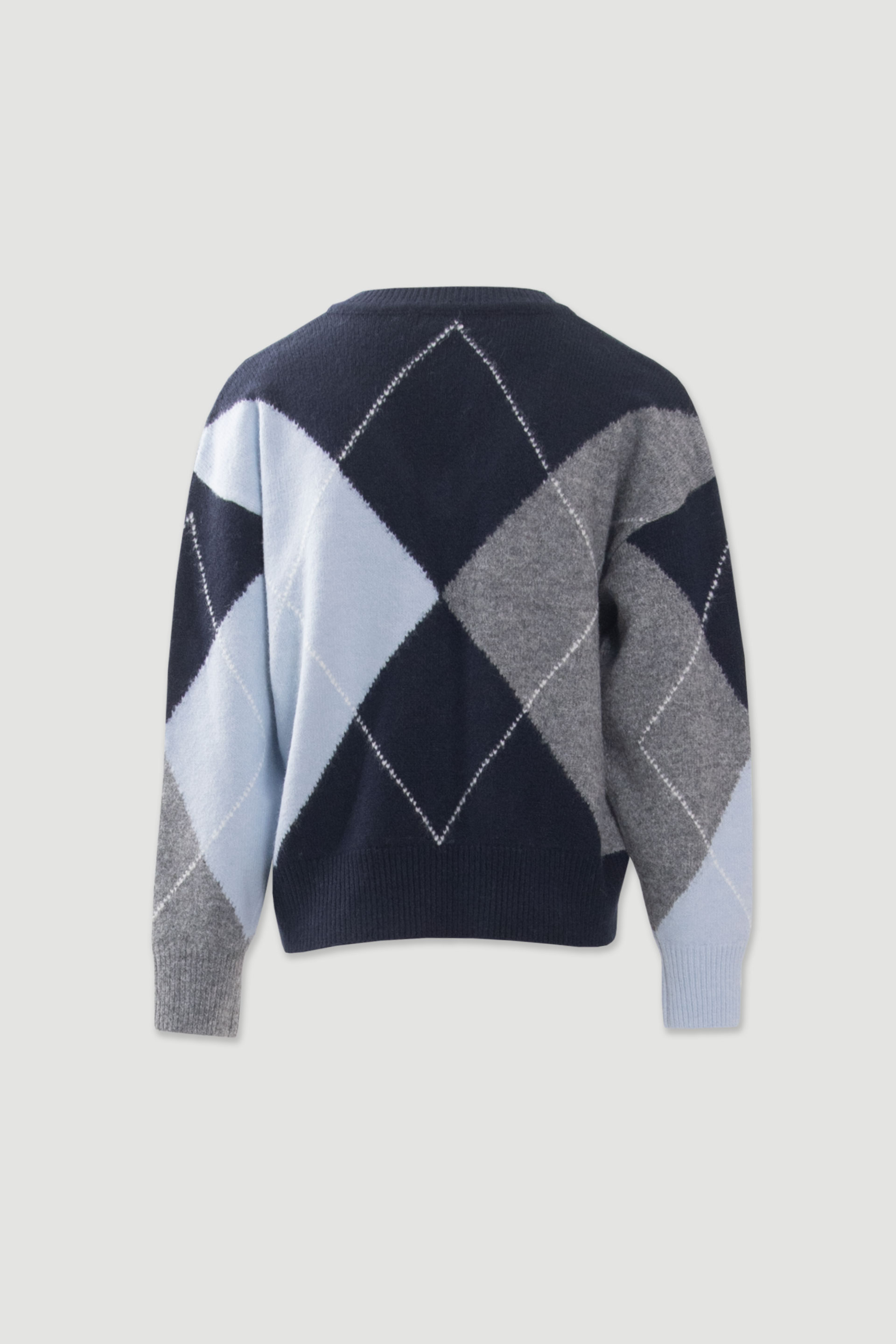 Pullover de punto con dibujo de rombos