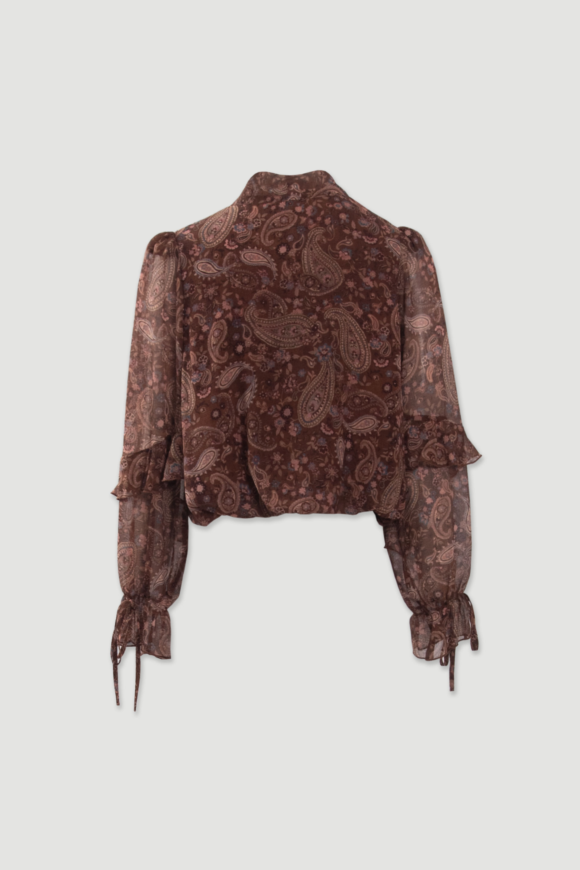 Blusa paisley com laçada