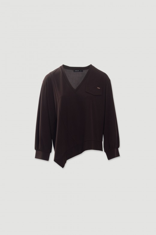 Fluid top with V-neckline Fluid top with V-neckline