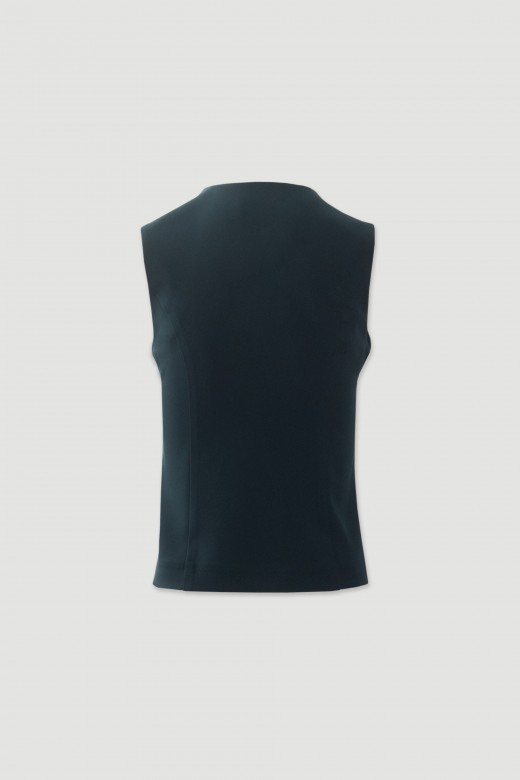 Fitted vest with front zip Fitted vest with front zip