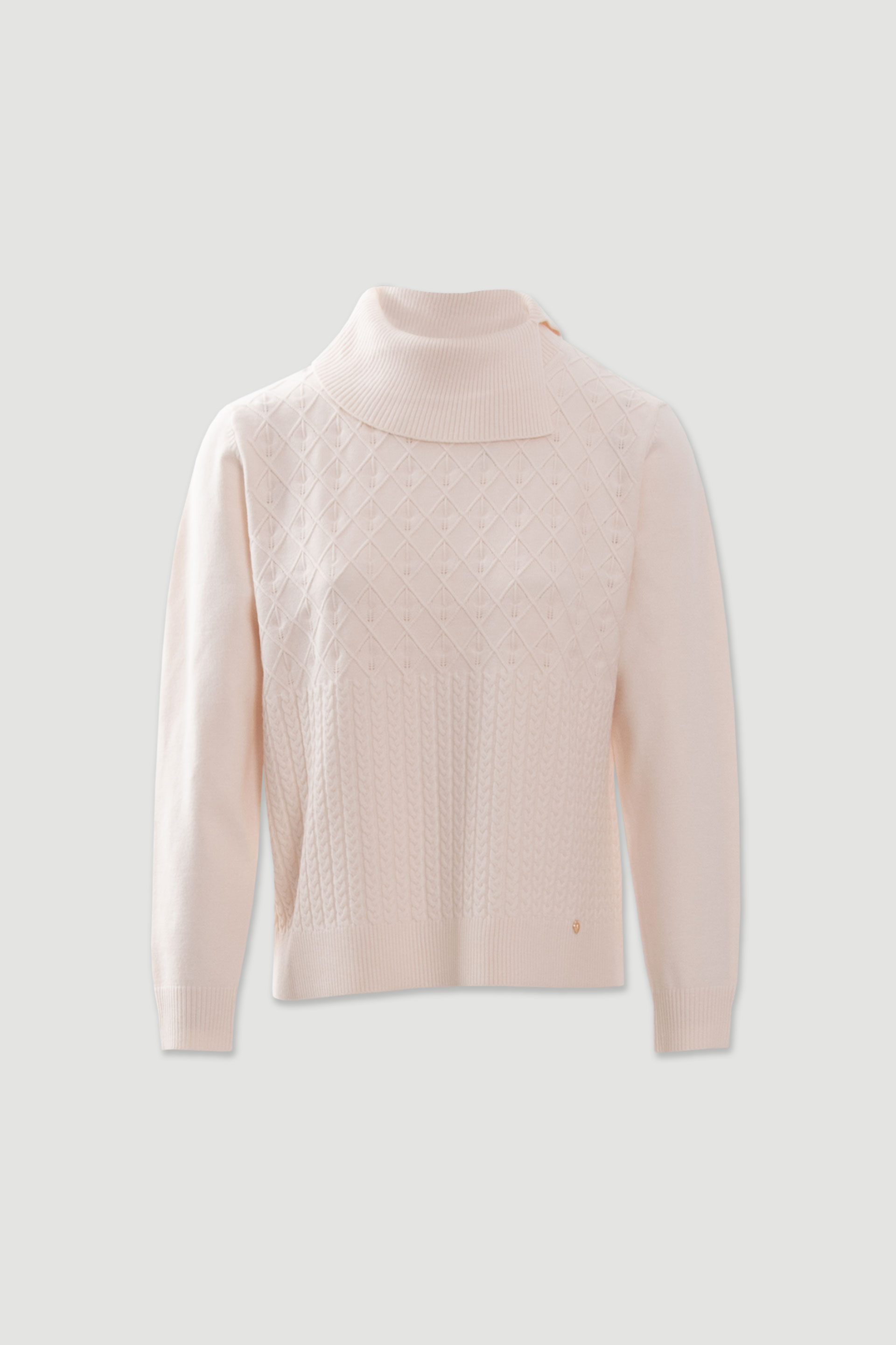 Camisola de malha trabalhada com gola ampla