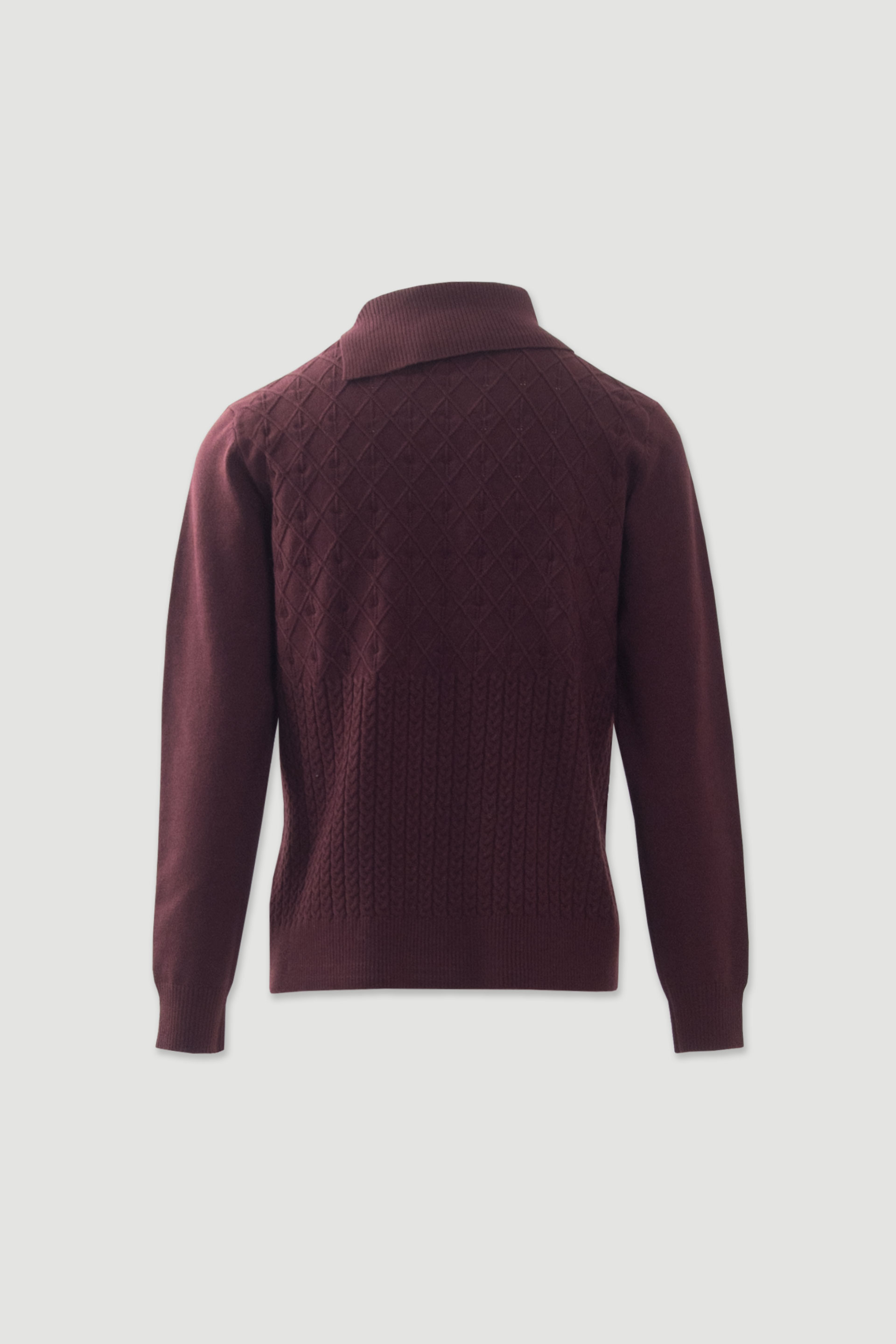 Camisola de malha trabalhada com gola ampla