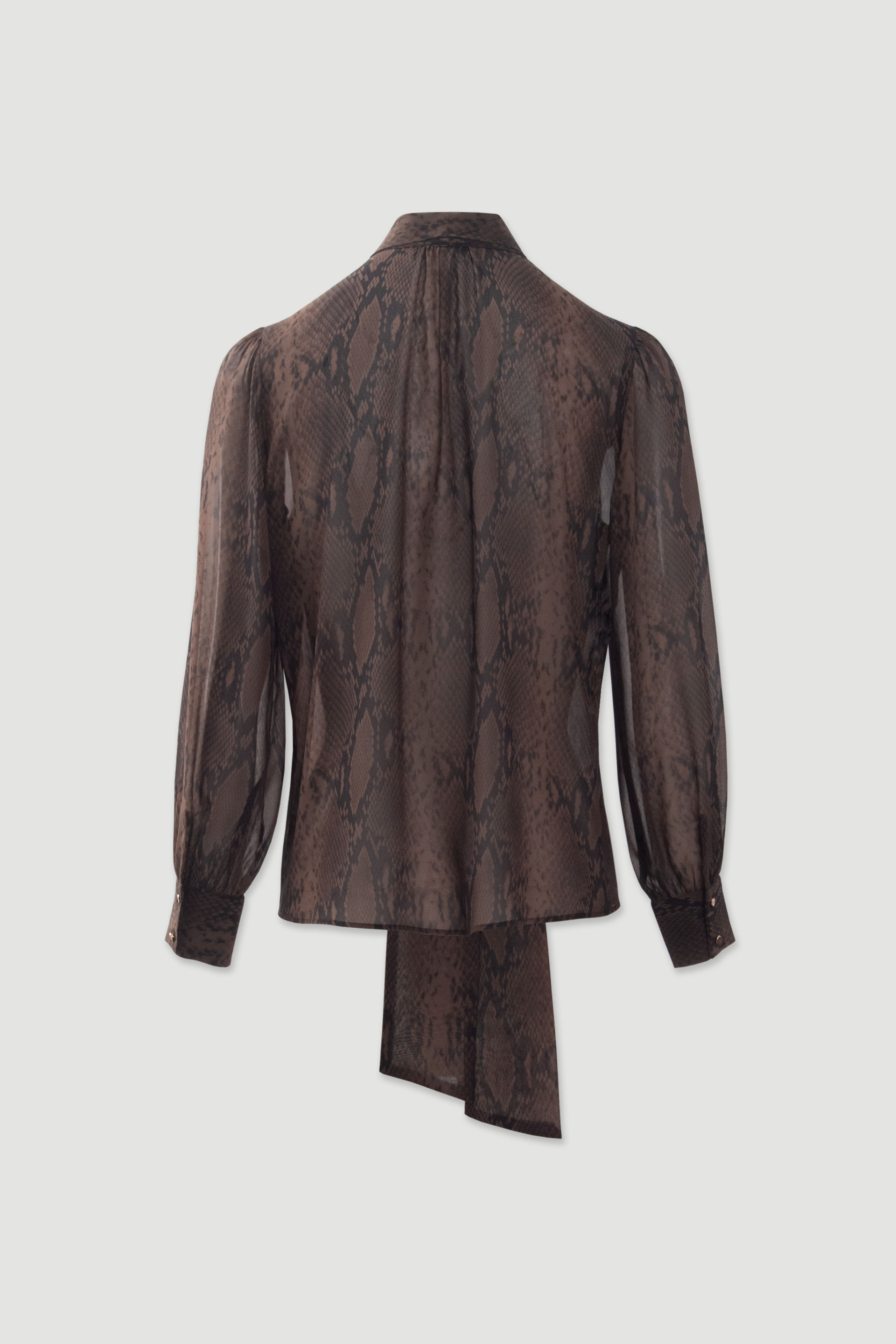 Blusa animal print com laçada