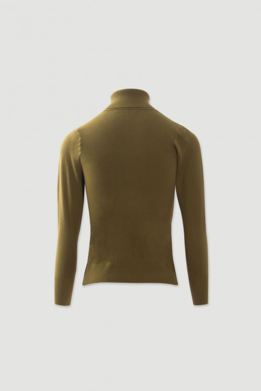 Camisola de malha com gola alta Camisola de malha com gola alta