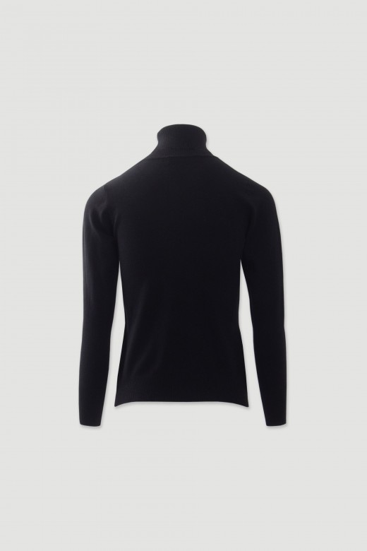 Camisola de malha com gola alta Camisola de malha com gola alta