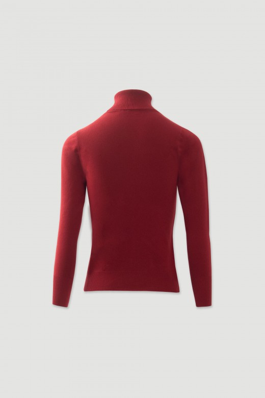 Camisola de malha com gola alta
