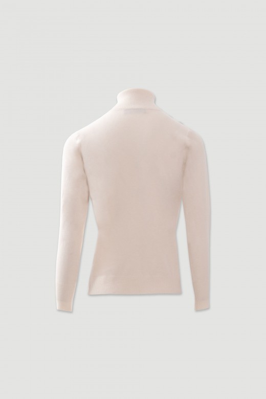 Camisola de malha com gola alta Camisola de malha com gola alta