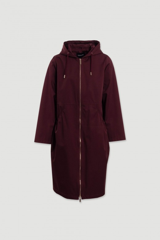 Parka comprida imperme�vel com capuz