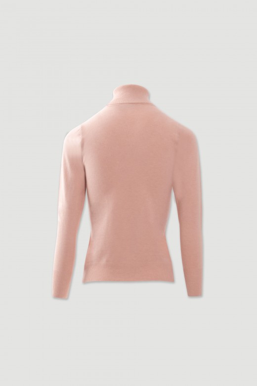 Camisola de malha com gola alta Camisola de malha com gola alta
