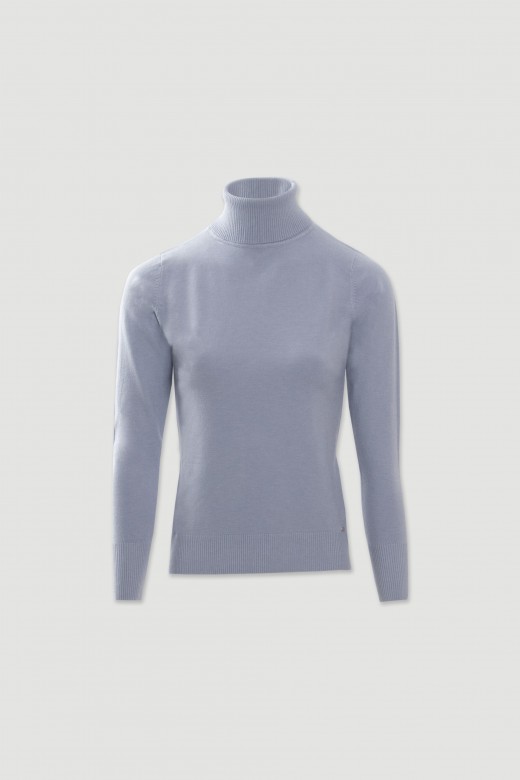 Camisola de malha com gola alta Camisola de malha com gola alta