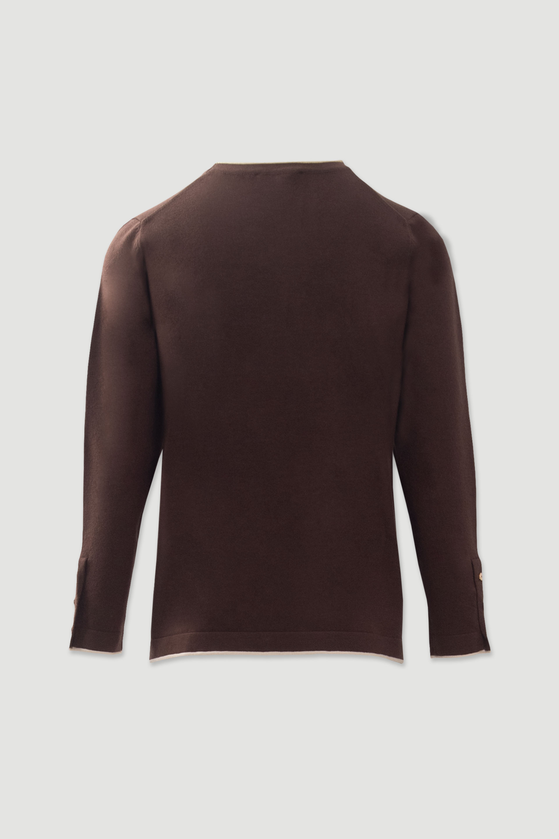Knit sweater with contrast trim