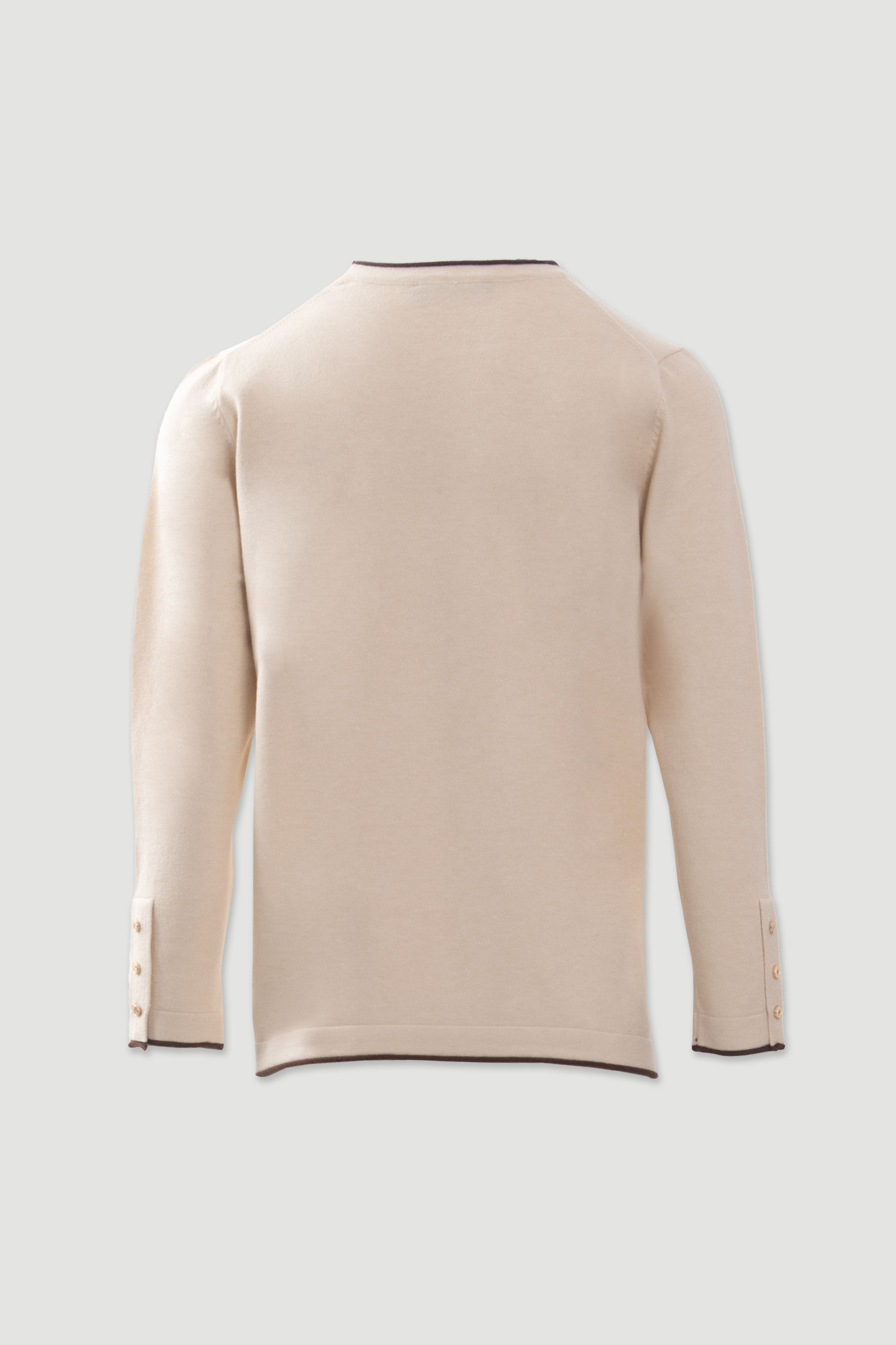 Camisola de malha com acabamento contrastante