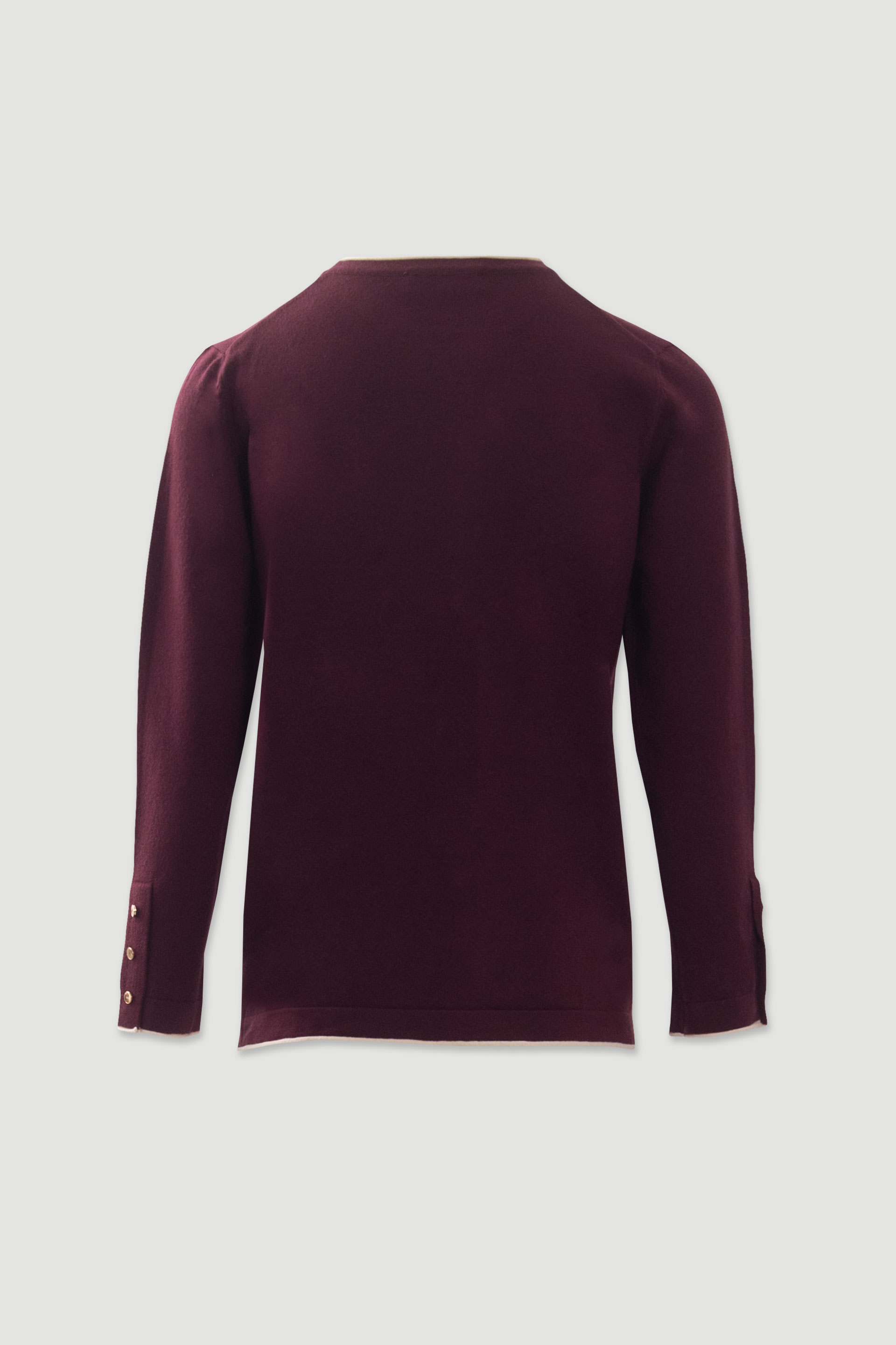 Camisola de malha com acabamento contrastante