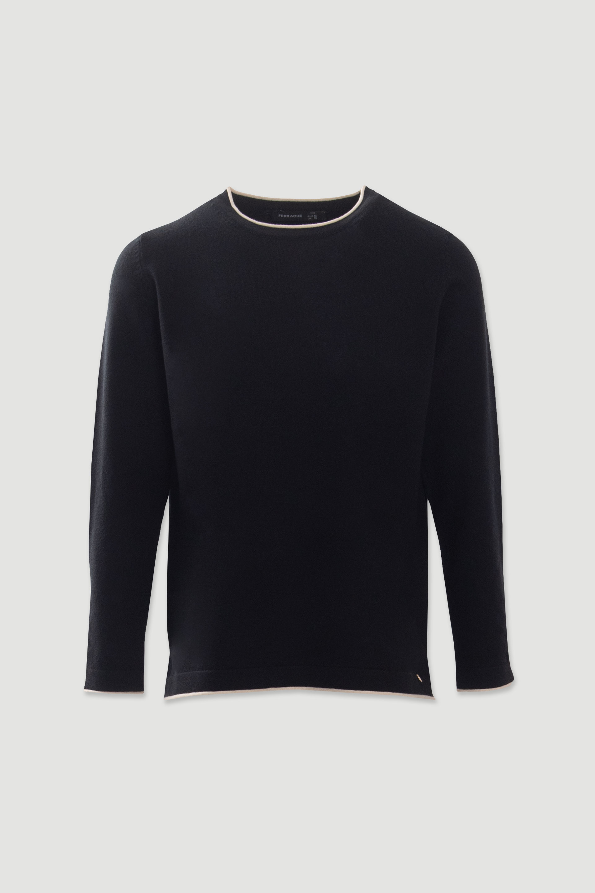 Pull en maille avec finition contrastante