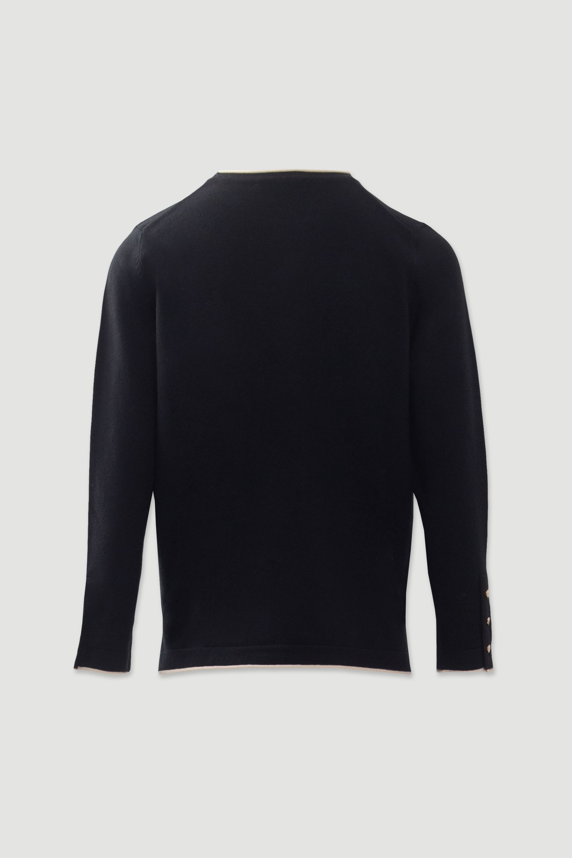Camisola de malha com acabamento contrastante