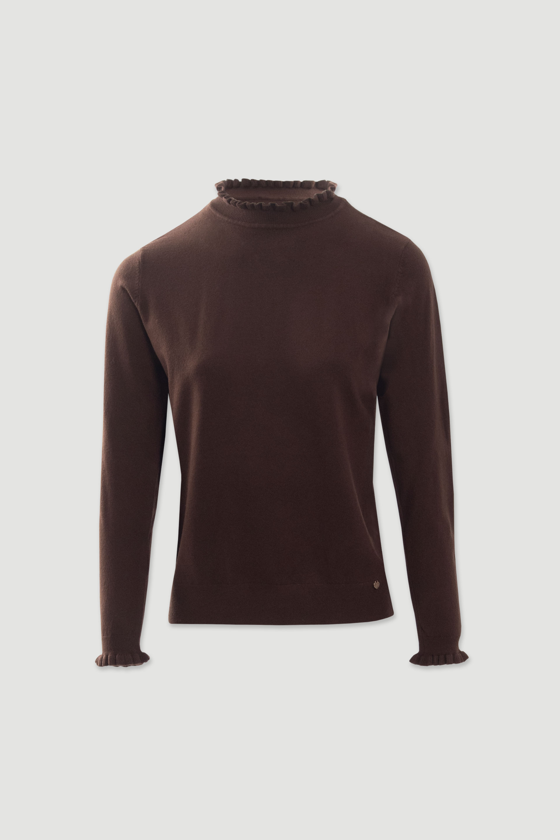 Pull en maille avec volants