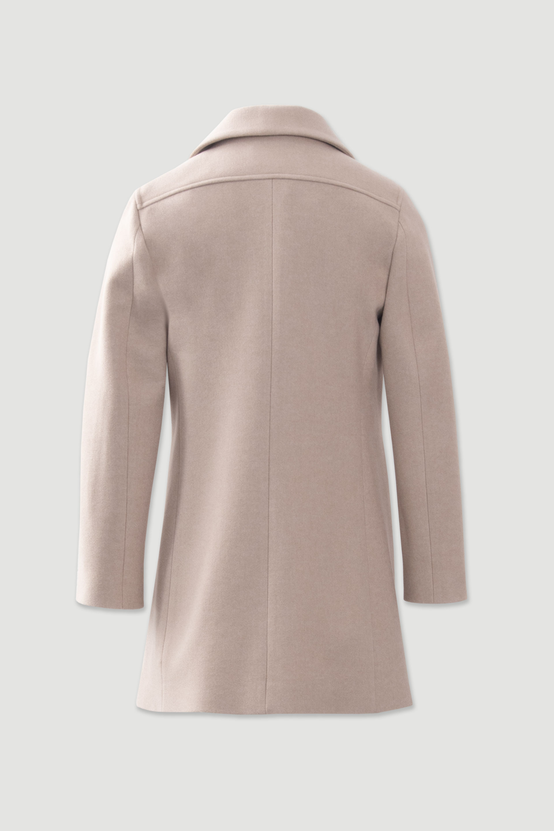 Fitted midi wool-blend coat