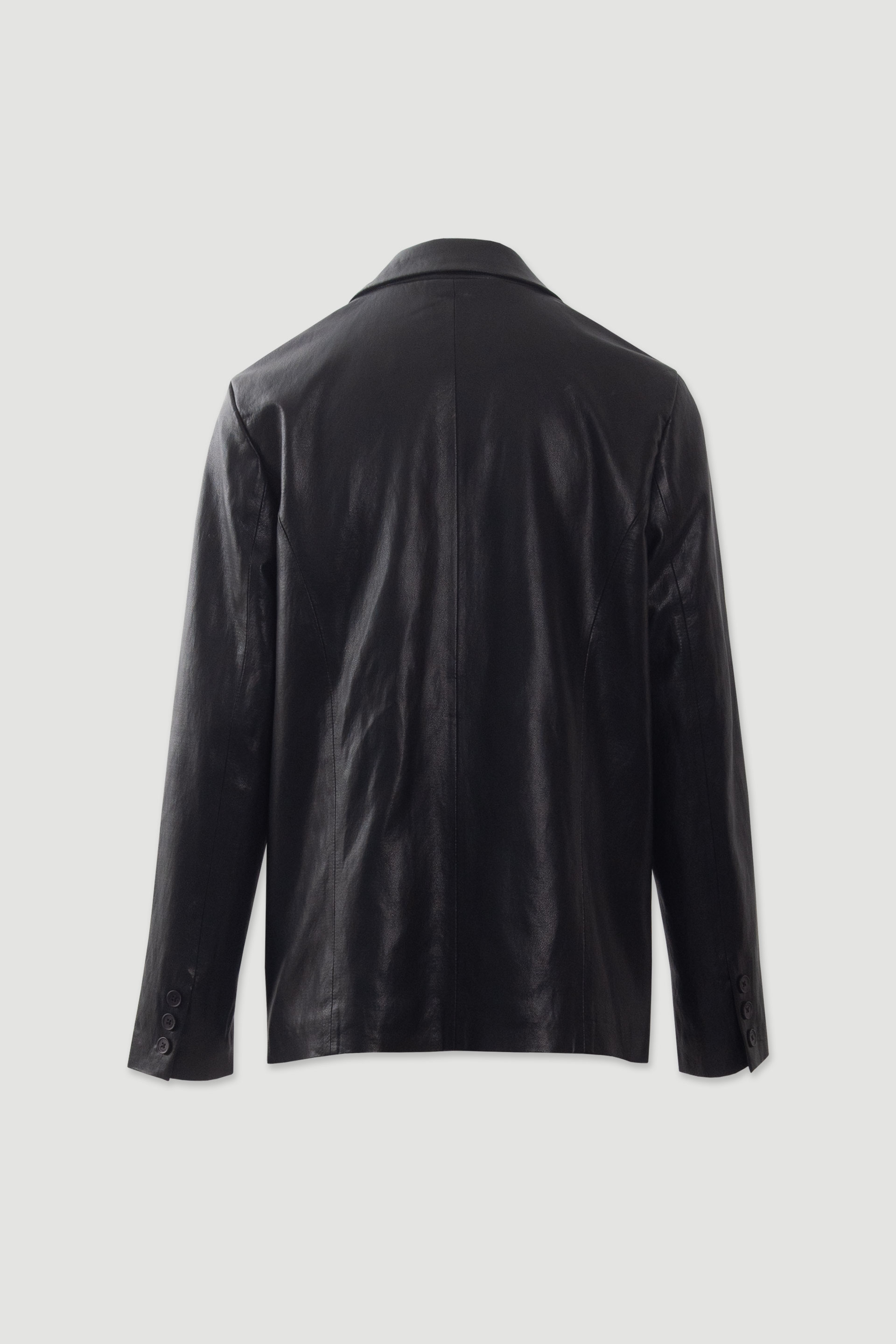 Blazer cintré effet cuir