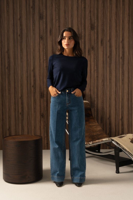 Jean straight à large ourlet Jean straight à large ourlet