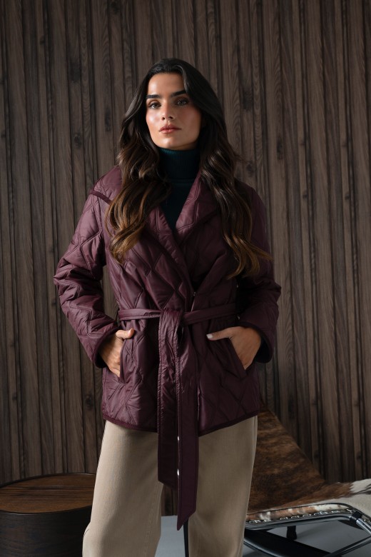 Parka matelassée avec ceinture Parka matelassée avec ceinture