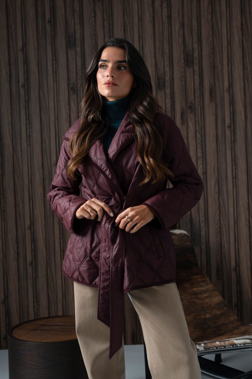 Parka matelassée avec ceinture Parka matelassée avec ceinture
