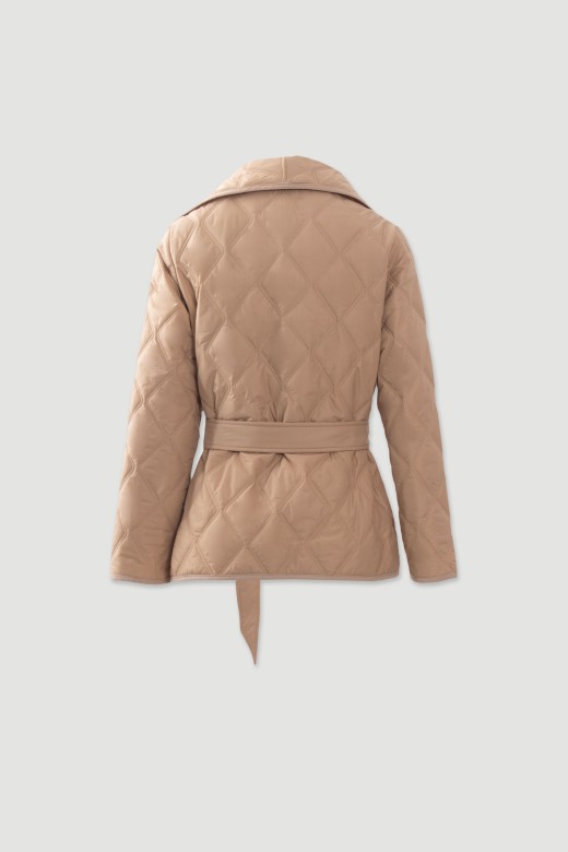 Parka acolchoada com cinto Parka acolchoada com cinto