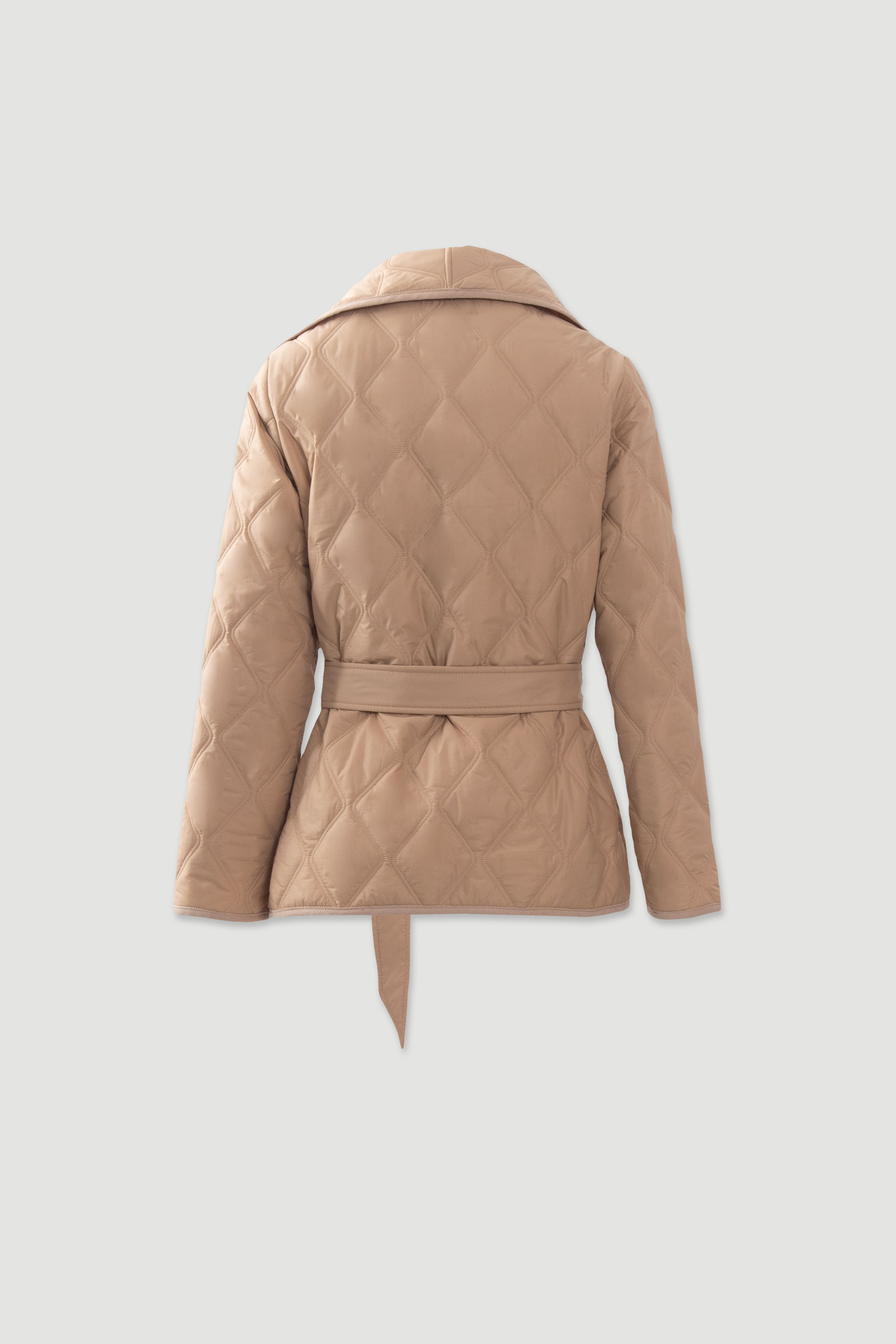 Parka acolchoada com cinto