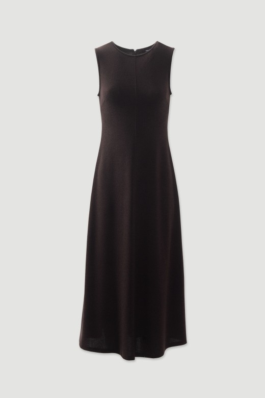 Robe midi cintrée en maille de coton Robe midi cintrée en maille de coton