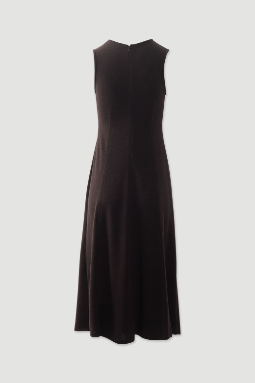 Robe midi cintrée en maille de coton Robe midi cintrée en maille de coton