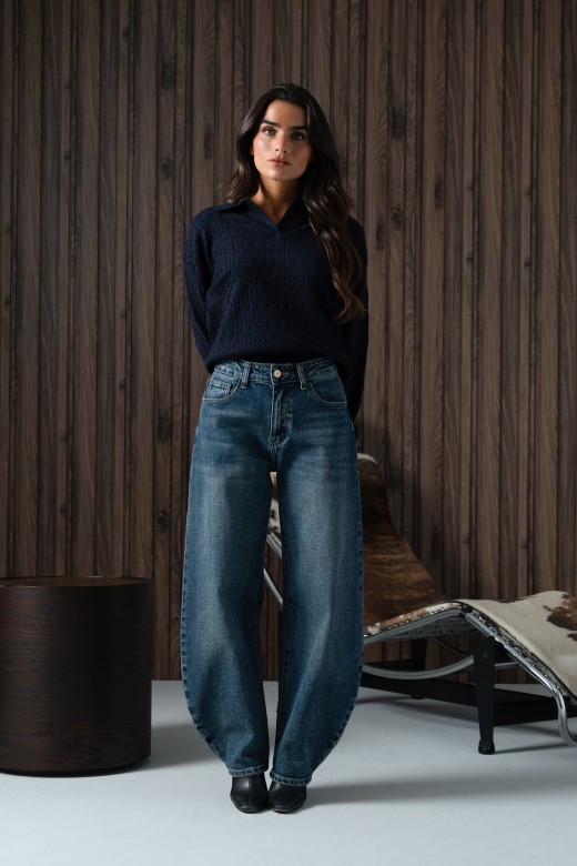 Jean balloon en coton Jean balloon en coton