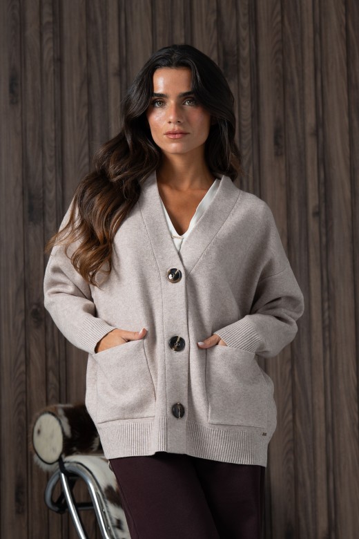 Gilet en maille avec poches plaquées Gilet en maille avec poches plaquées