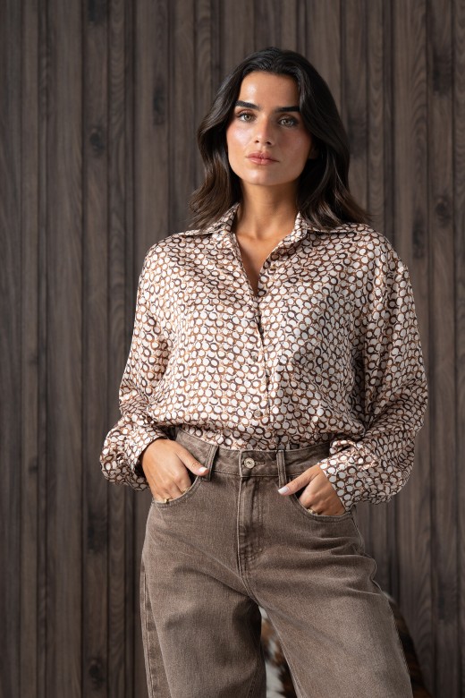 Blusa fluida estampada