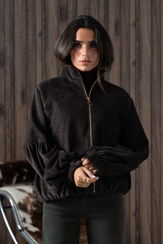 Blouson court à manches volumineuses Blouson court à manches volumineuses