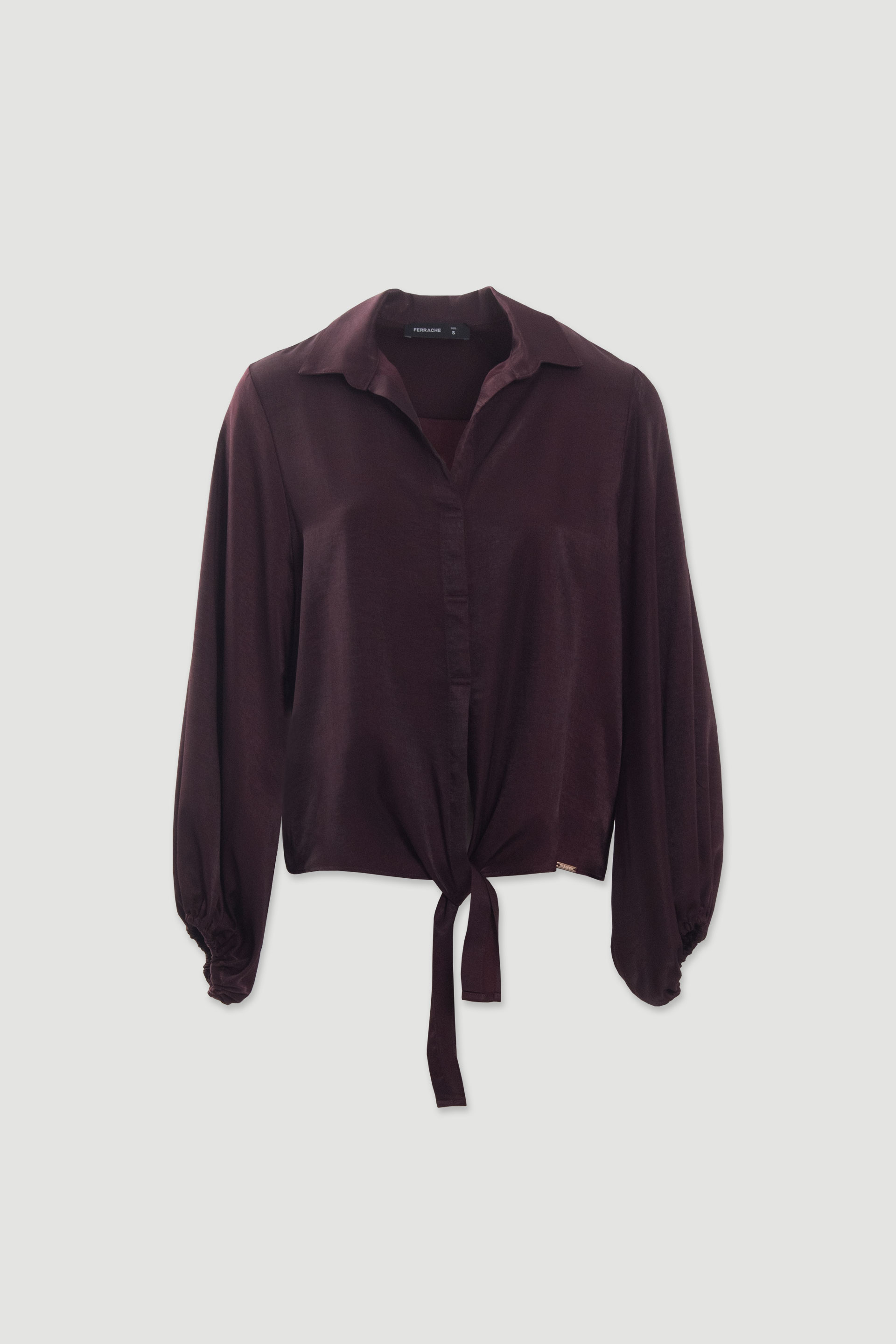 Blouse fluide avec lien à nouer