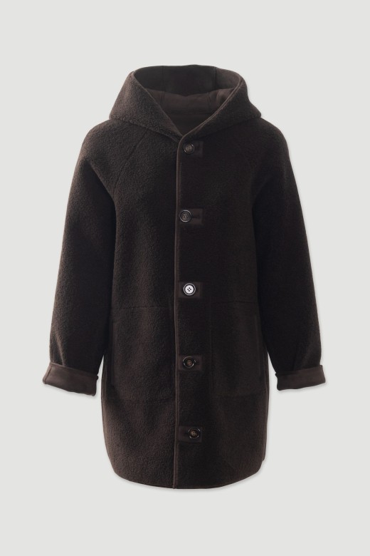 Manteau réversible avec capuche Manteau réversible avec capuche